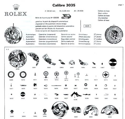 rolex watch parts catalog